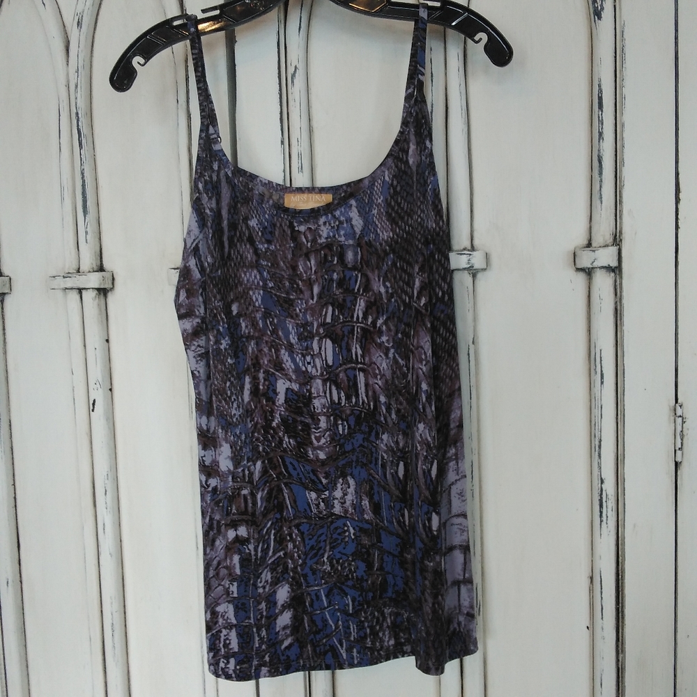 Snakeskin print cami